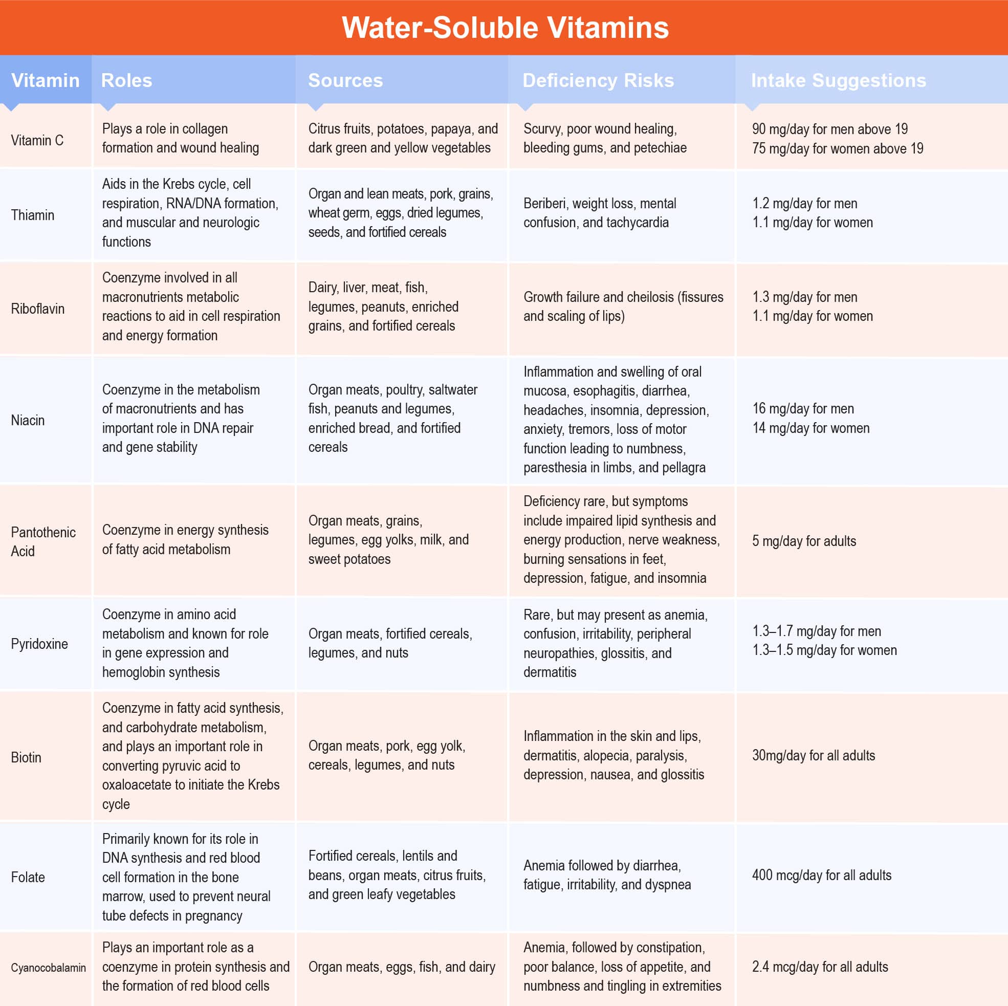 water soluble vitamins