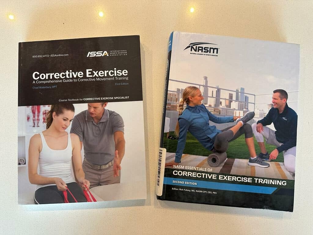 ISSA and NASM Corrective exercise textbooks